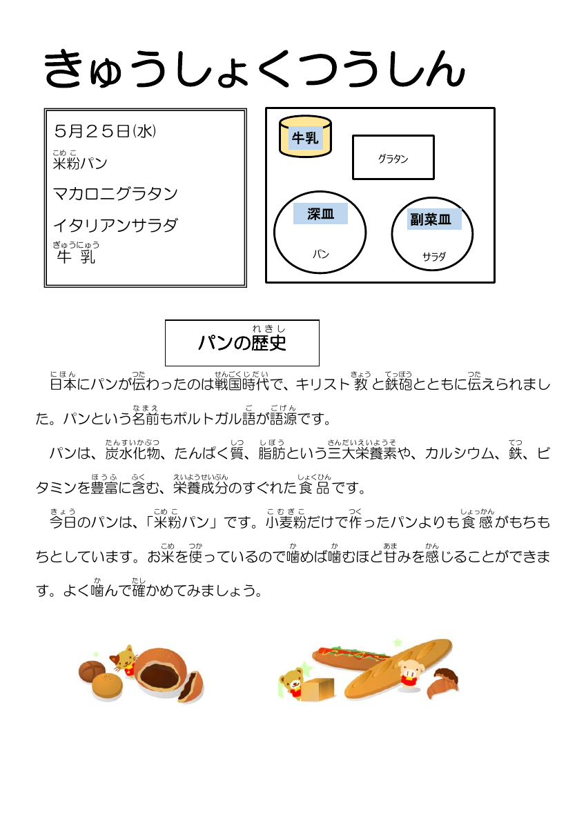 5.26給食通信米粉パングラタン.pdfの1ページ目のサムネイル